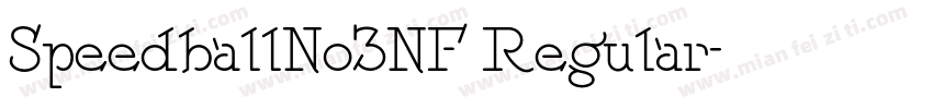 SpeedballNo3NF Regular字体转换